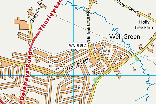 WA15 8LA map - OS VectorMap District (Ordnance Survey) WA15 8LA map - OS VectorMap District (Ordnance Survey)