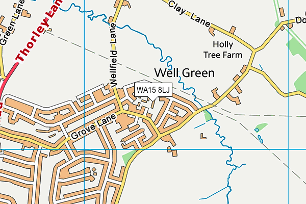 WA15 8LJ map - OS VectorMap District (Ordnance Survey) WA15 8LJ map - OS VectorMap District (Ordnance Survey)