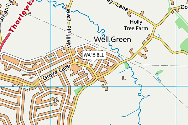 WA15 8LL map - OS VectorMap District (Ordnance Survey) WA15 8LL map - OS VectorMap District (Ordnance Survey)