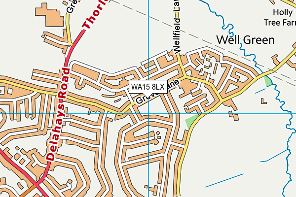 WA15 8LX map - OS VectorMap District (Ordnance Survey) WA15 8LX map - OS VectorMap District (Ordnance Survey)