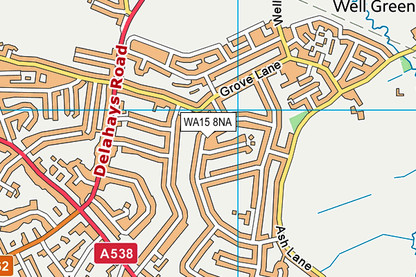 WA15 8NA map - OS VectorMap District (Ordnance Survey) WA15 8NA map - OS VectorMap District (Ordnance Survey)