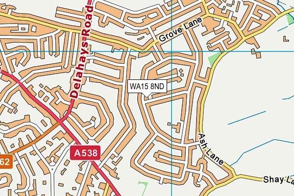 WA15 8ND map - OS VectorMap District (Ordnance Survey) WA15 8ND map - OS VectorMap District (Ordnance Survey)