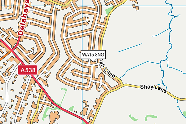 WA15 8NG map - OS VectorMap District (Ordnance Survey)