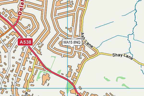 WA15 8NQ map - OS VectorMap District (Ordnance Survey)