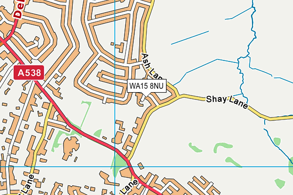 WA15 8NU map - OS VectorMap District (Ordnance Survey)
