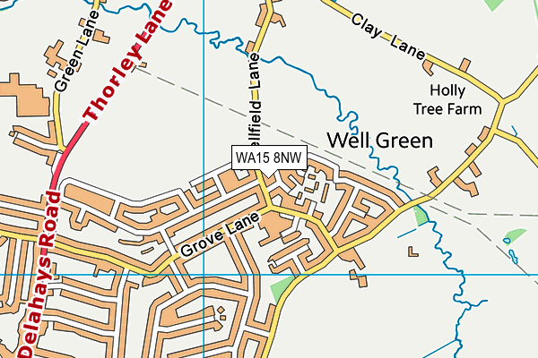 WA15 8NW map - OS VectorMap District (Ordnance Survey) WA15 8NW map - OS VectorMap District (Ordnance Survey)