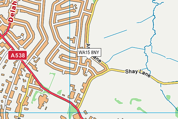 WA15 8NY map - OS VectorMap District (Ordnance Survey) WA15 8NY map - OS VectorMap District (Ordnance Survey)