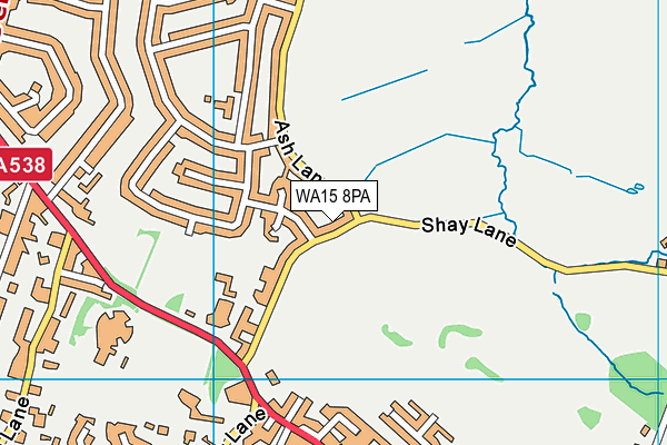 WA15 8PA map - OS VectorMap District (Ordnance Survey) WA15 8PA map - OS VectorMap District (Ordnance Survey)