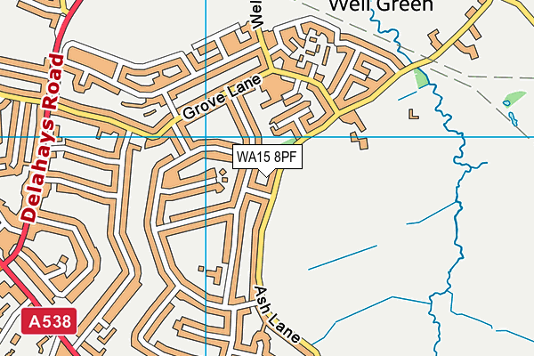 WA15 8PF map - OS VectorMap District (Ordnance Survey) WA15 8PF map - OS VectorMap District (Ordnance Survey)