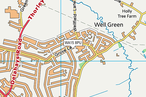 WA15 8PU map - OS VectorMap District (Ordnance Survey) WA15 8PU map - OS VectorMap District (Ordnance Survey)