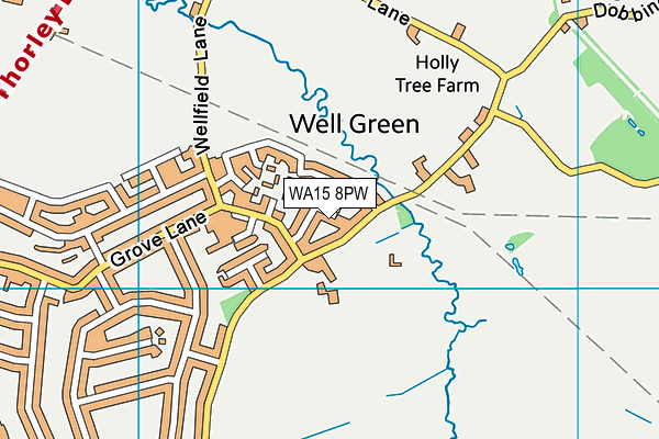 WA15 8PW map - OS VectorMap District (Ordnance Survey) WA15 8PW map - OS VectorMap District (Ordnance Survey)