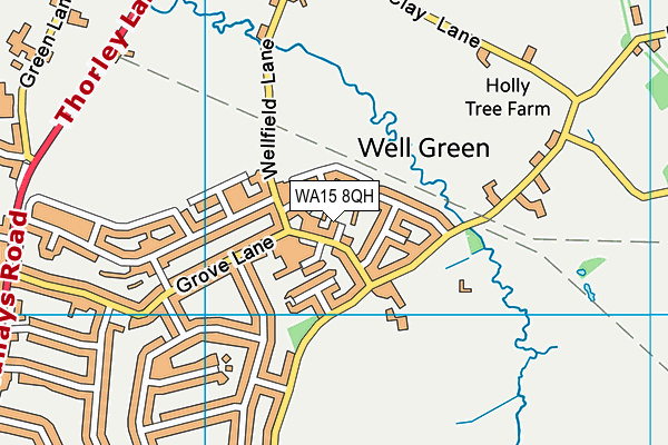 WA15 8QH map - OS VectorMap District (Ordnance Survey) WA15 8QH map - OS VectorMap District (Ordnance Survey)