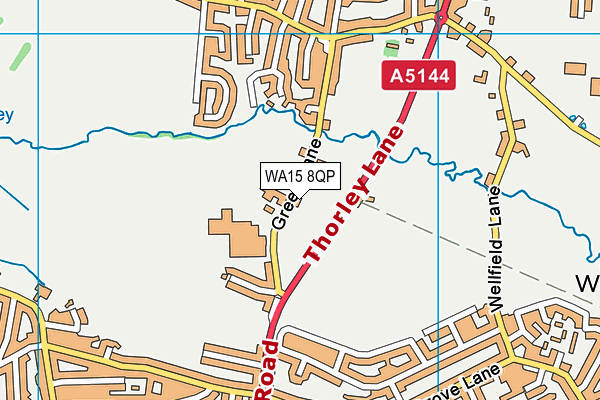 WA15 8QP map - OS VectorMap District (Ordnance Survey) WA15 8QP map - OS VectorMap District (Ordnance Survey)