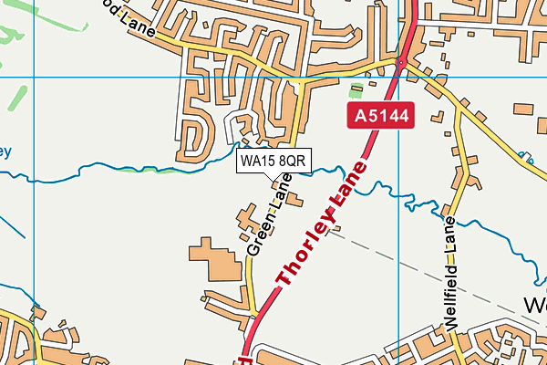 WA15 8QR map - OS VectorMap District (Ordnance Survey) WA15 8QR map - OS VectorMap District (Ordnance Survey)