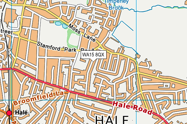 WA15 8QX map - OS VectorMap District (Ordnance Survey) WA15 8QX map - OS VectorMap District (Ordnance Survey)