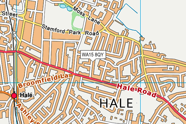 WA15 8QY map - OS VectorMap District (Ordnance Survey) WA15 8QY map - OS VectorMap District (Ordnance Survey)