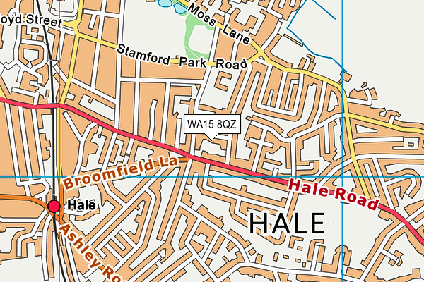 WA15 8QZ map - OS VectorMap District (Ordnance Survey)