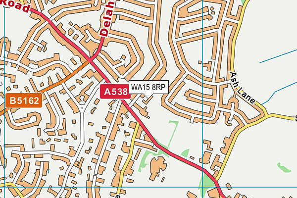 WA15 8RP map - OS VectorMap District (Ordnance Survey)