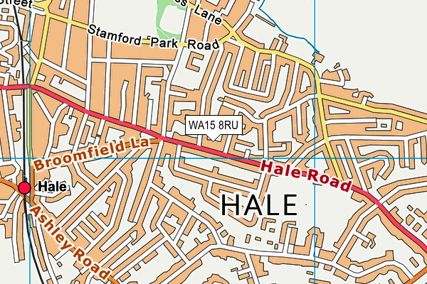 WA15 8RU map - OS VectorMap District (Ordnance Survey) WA15 8RU map - OS VectorMap District (Ordnance Survey)