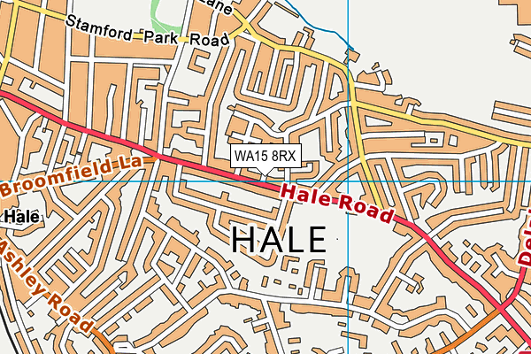 WA15 8RX map - OS VectorMap District (Ordnance Survey) WA15 8RX map - OS VectorMap District (Ordnance Survey)