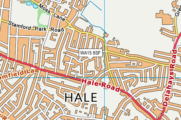 WA15 8SF map - OS VectorMap District (Ordnance Survey) WA15 8SF map - OS VectorMap District (Ordnance Survey)