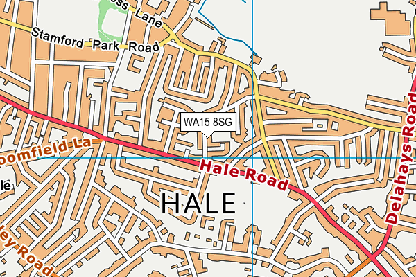 WA15 8SG map - OS VectorMap District (Ordnance Survey) WA15 8SG map - OS VectorMap District (Ordnance Survey)
