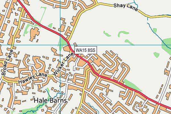 WA15 8SS map - OS VectorMap District (Ordnance Survey) WA15 8SS map - OS VectorMap District (Ordnance Survey)