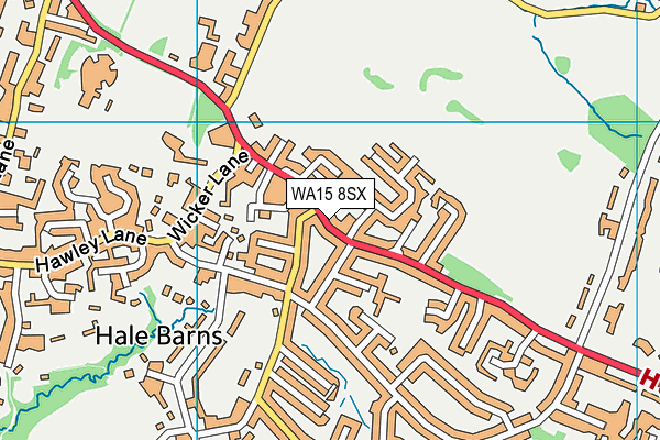 WA15 8SX map - OS VectorMap District (Ordnance Survey) WA15 8SX map - OS VectorMap District (Ordnance Survey)