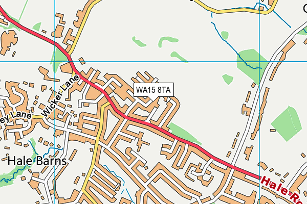 WA15 8TA map - OS VectorMap District (Ordnance Survey) WA15 8TA map - OS VectorMap District (Ordnance Survey)