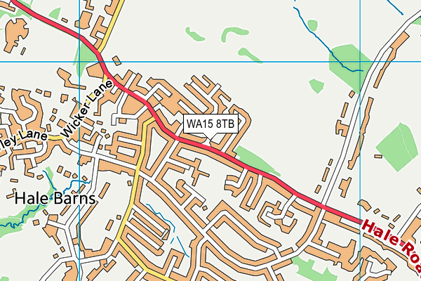 WA15 8TB map - OS VectorMap District (Ordnance Survey) WA15 8TB map - OS VectorMap District (Ordnance Survey)