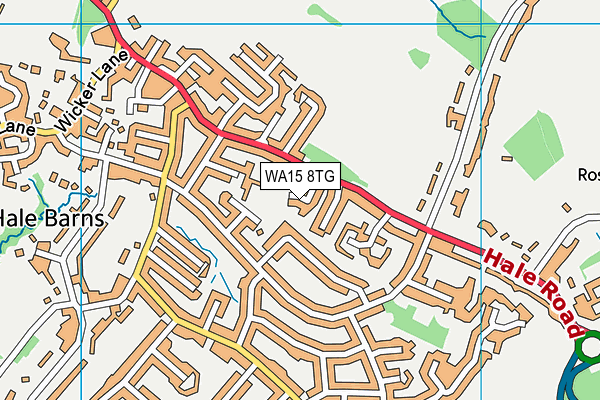 WA15 8TG map - OS VectorMap District (Ordnance Survey) WA15 8TG map - OS VectorMap District (Ordnance Survey)