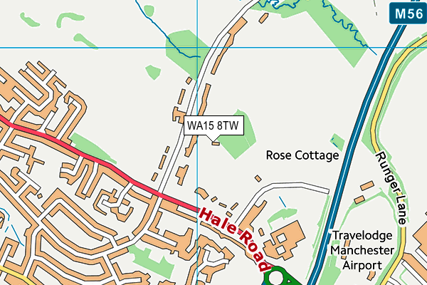 WA15 8TW map - OS VectorMap District (Ordnance Survey) WA15 8TW map - OS VectorMap District (Ordnance Survey)