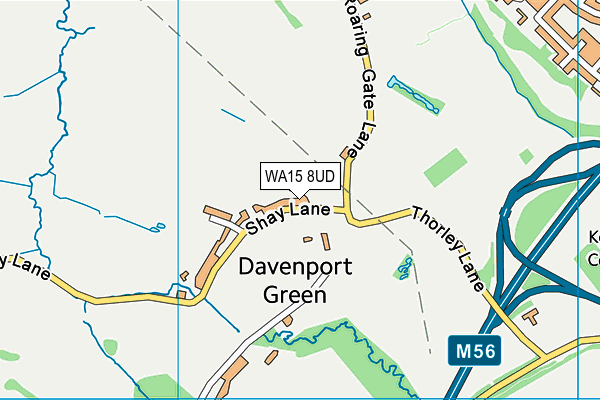 WA15 8UD map - OS VectorMap District (Ordnance Survey) WA15 8UD map - OS VectorMap District (Ordnance Survey)
