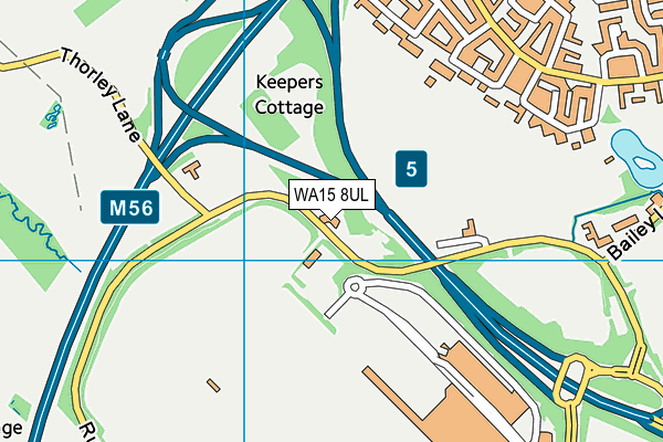 WA15 8UL map - OS VectorMap District (Ordnance Survey) WA15 8UL map - OS VectorMap District (Ordnance Survey)