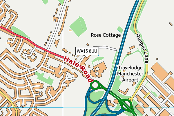 WA15 8UU map - OS VectorMap District (Ordnance Survey)
