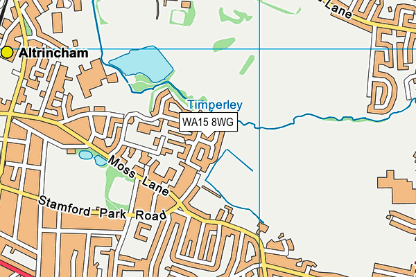 WA15 8WG map - OS VectorMap District (Ordnance Survey)