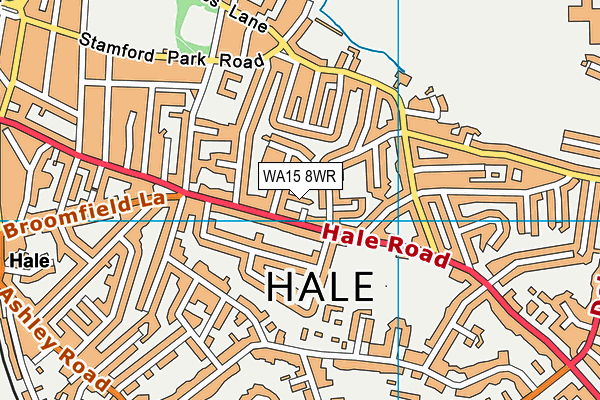 WA15 8WR map - OS VectorMap District (Ordnance Survey) WA15 8WR map - OS VectorMap District (Ordnance Survey)