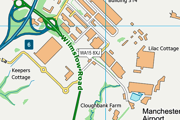 WA15 8XJ map - OS VectorMap District (Ordnance Survey) WA15 8XJ map - OS VectorMap District (Ordnance Survey)