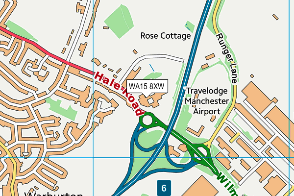 WA15 8XW map - OS VectorMap District (Ordnance Survey) WA15 8XW map - OS VectorMap District (Ordnance Survey)