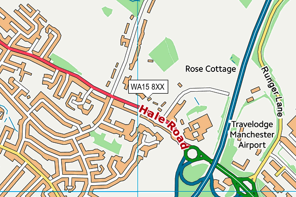 WA15 8XX map - OS VectorMap District (Ordnance Survey)