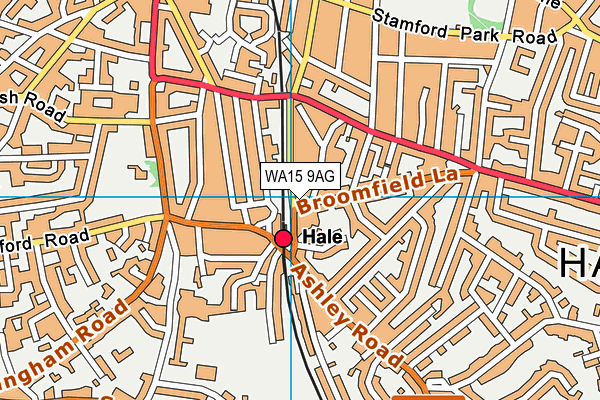 WA15 9AG map - OS VectorMap District (Ordnance Survey) WA15 9AG map - OS VectorMap District (Ordnance Survey)