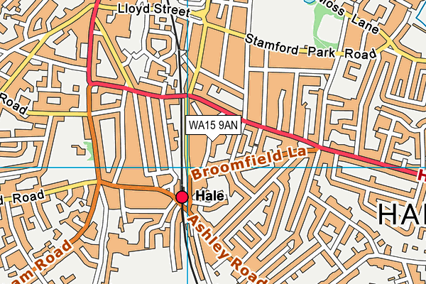 WA15 9AN map - OS VectorMap District (Ordnance Survey) WA15 9AN map - OS VectorMap District (Ordnance Survey)