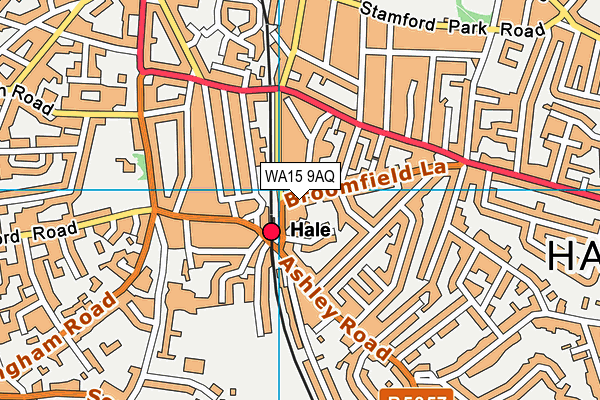 WA15 9AQ map - OS VectorMap District (Ordnance Survey) WA15 9AQ map - OS VectorMap District (Ordnance Survey)