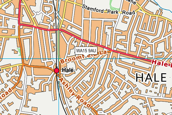 WA15 9AU map - OS VectorMap District (Ordnance Survey) WA15 9AU map - OS VectorMap District (Ordnance Survey)