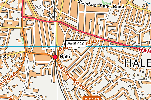 WA15 9AX map - OS VectorMap District (Ordnance Survey) WA15 9AX map - OS VectorMap District (Ordnance Survey)