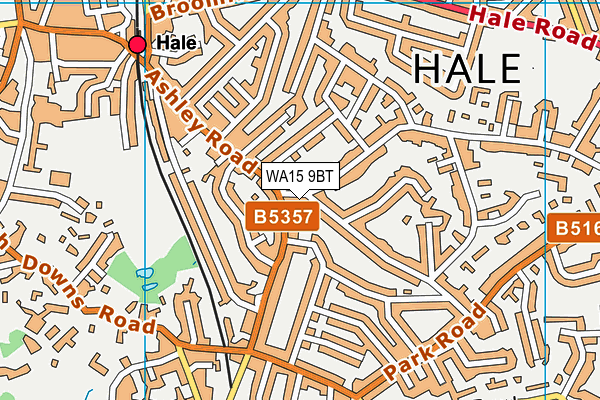 WA15 9BT map - OS VectorMap District (Ordnance Survey) WA15 9BT map - OS VectorMap District (Ordnance Survey)