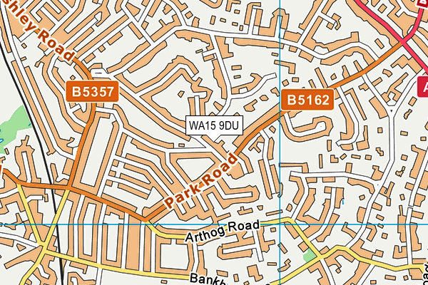 WA15 9DU map - OS VectorMap District (Ordnance Survey) WA15 9DU map - OS VectorMap District (Ordnance Survey)
