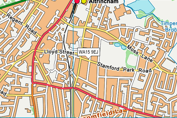 WA15 9EJ map - OS VectorMap District (Ordnance Survey) WA15 9EJ map - OS VectorMap District (Ordnance Survey)