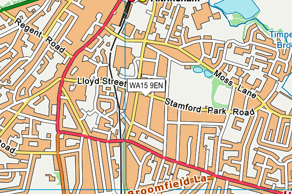 WA15 9EN map - OS VectorMap District (Ordnance Survey) WA15 9EN map - OS VectorMap District (Ordnance Survey)