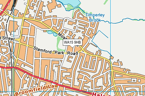 WA15 9HB map - OS VectorMap District (Ordnance Survey) WA15 9HB map - OS VectorMap District (Ordnance Survey)